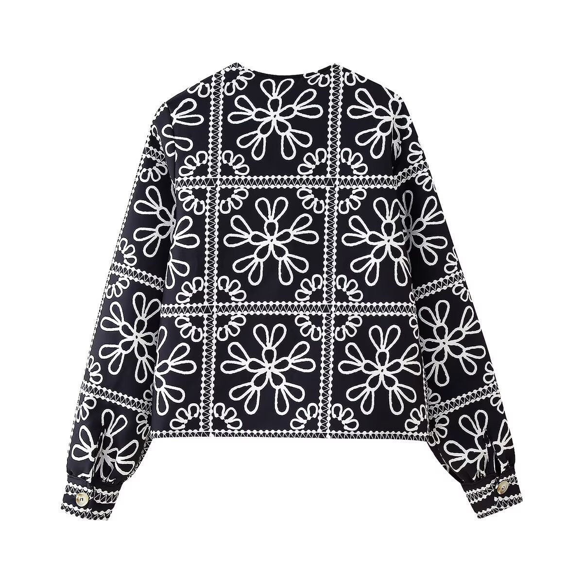 Women's Printed Padded Jacket and Shorts Set