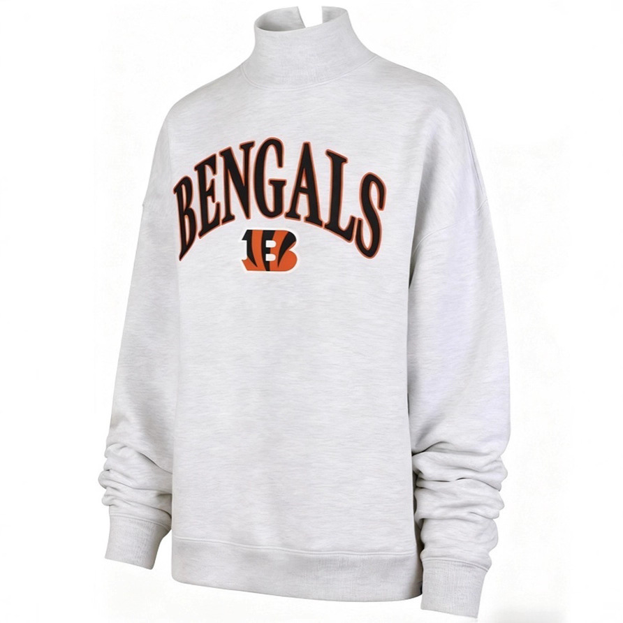 Unisex Embroidered High Neck Long Sleeve Sweatshirt
