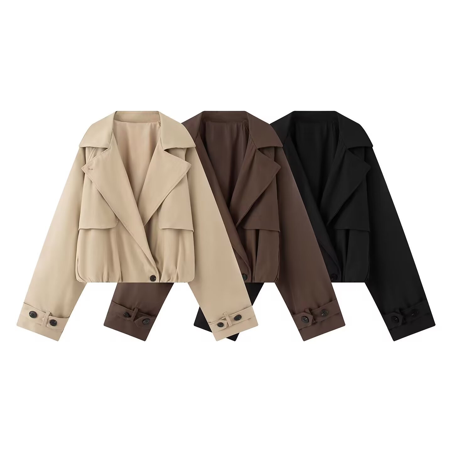 Women's Chic Color-Block Blazer Jacket