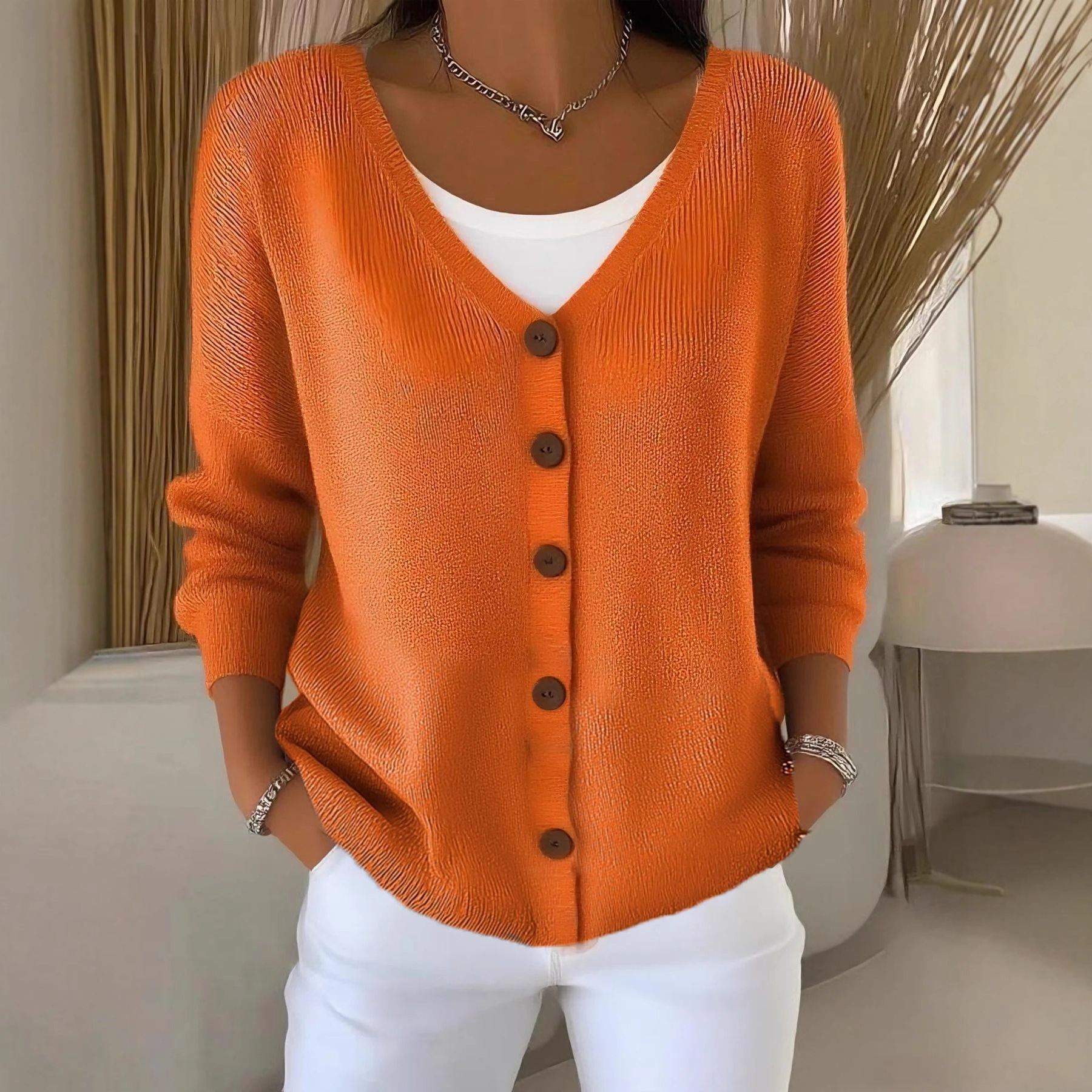 Women's Solid Knit Cardigan Sweater Coat