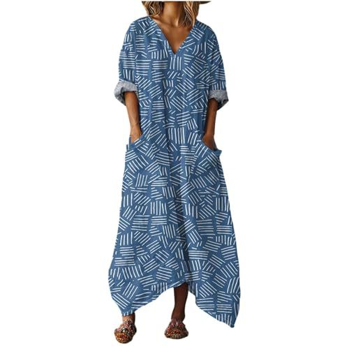 Women's Boho A-Line Midi Dress with 3D Print