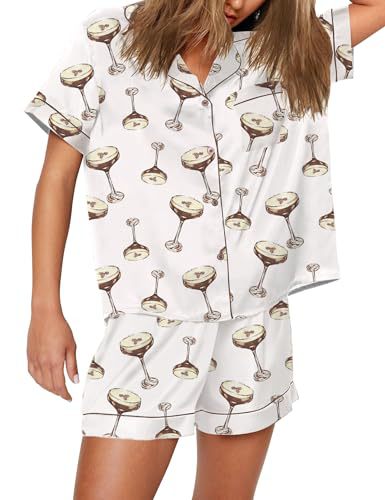 Women's Cuban Collar Animal Print Short Sleeve Shirt Set Casual Summer
