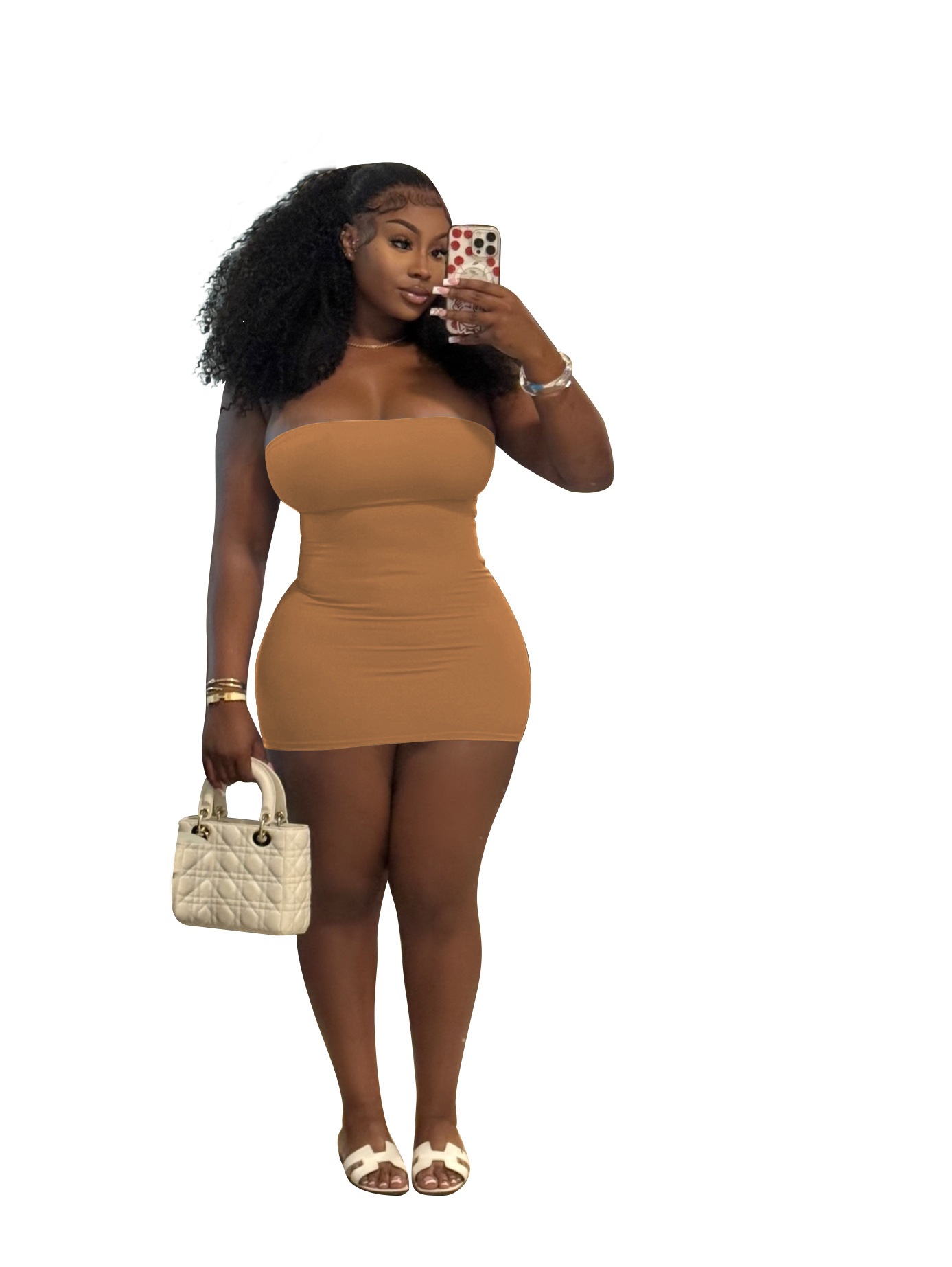 Sleeveless Strapless Bodycon Mini Dress Slim Fit