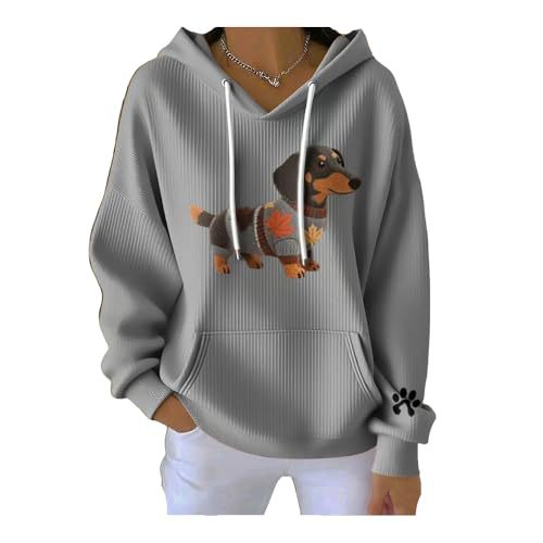 Women's Dachshund Dog Print Casual Hoodie