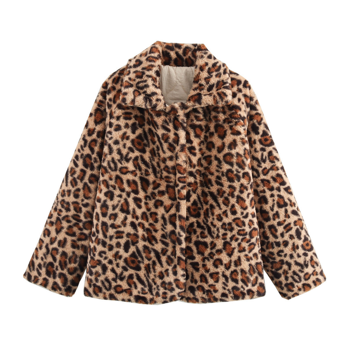 Women's Reversible Quilted Coat with Lapel Collar Streetwear