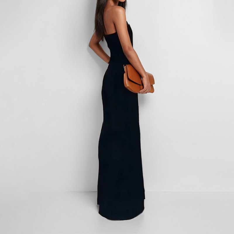 Women's Strapless High-Waist Wide-Leg Jumpsuit