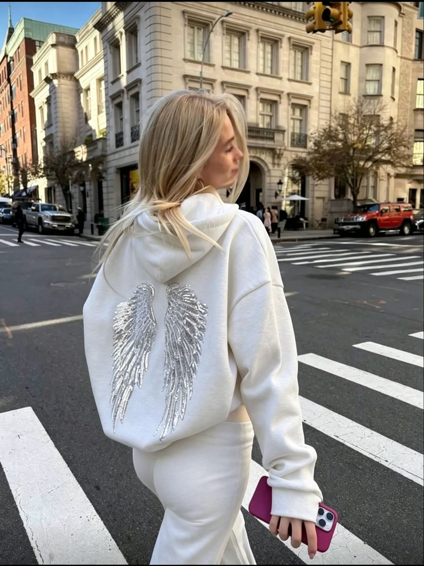Women's Wing Sequin Embroidered Casual Two-Piece Set
