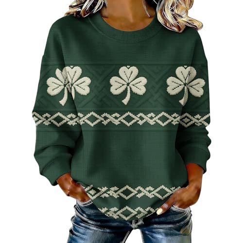 Women's Clover Print Casual Hoodie