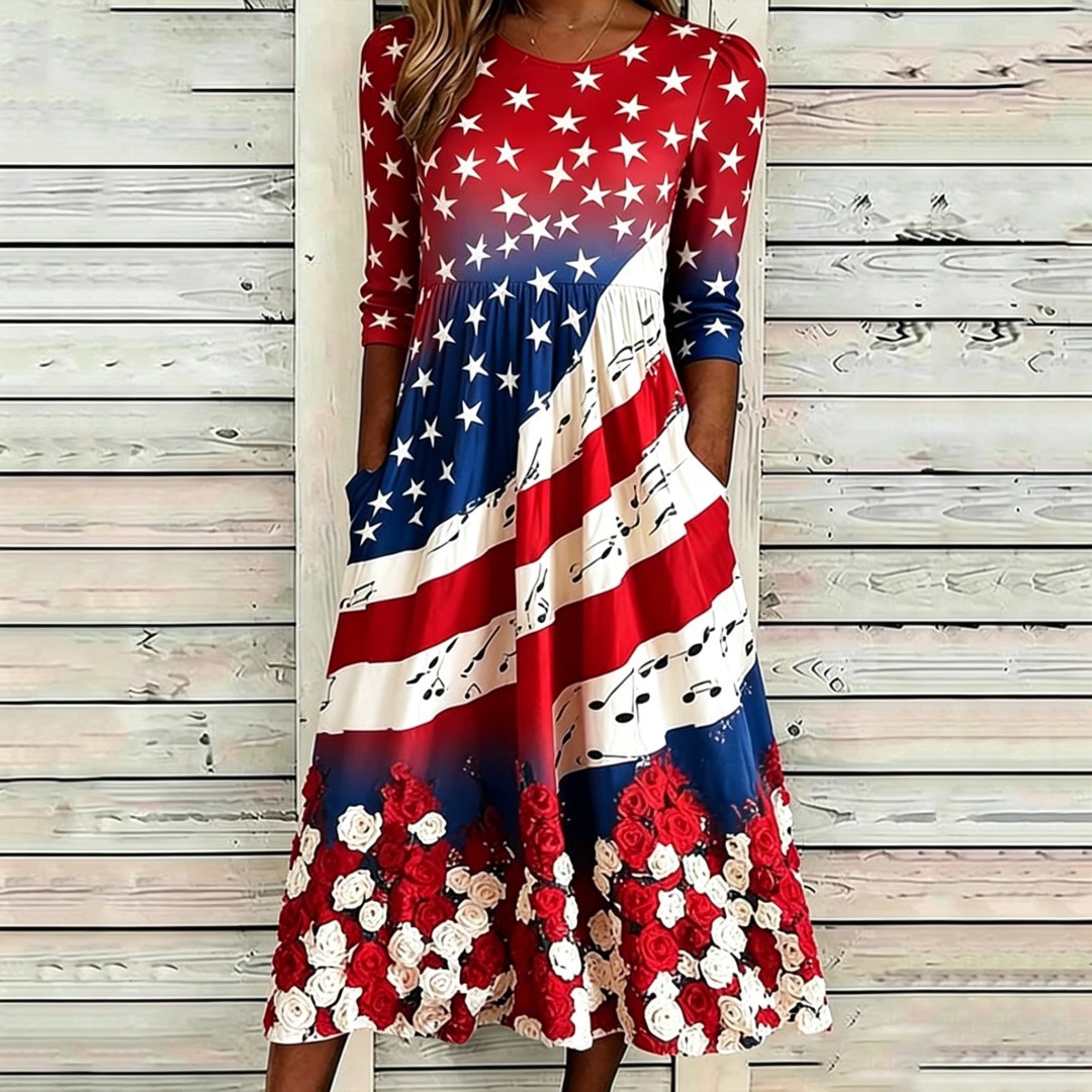 Women's Floral Print Ruched Bodycon Midi Dress Sleeveless Crew Neck