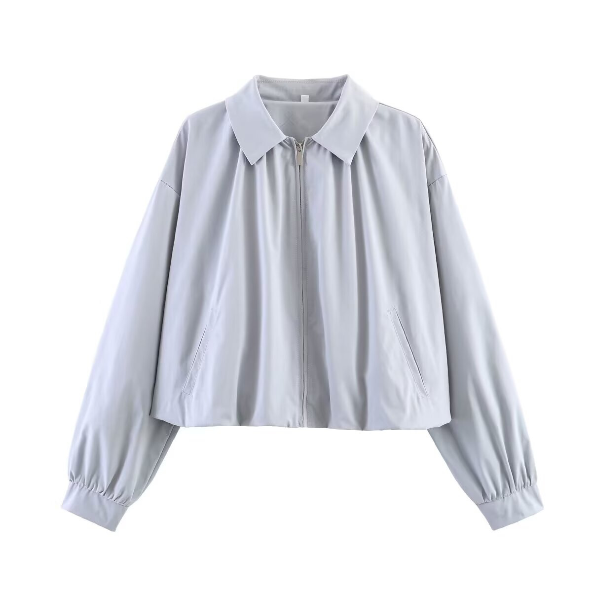 Women's Casual Long Sleeve Balloon Fit Bomber Jacket
