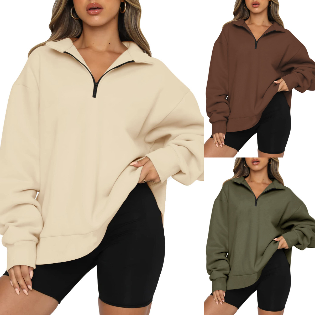 Women's Casual Long-Sleeve Pullover Sweatshirt