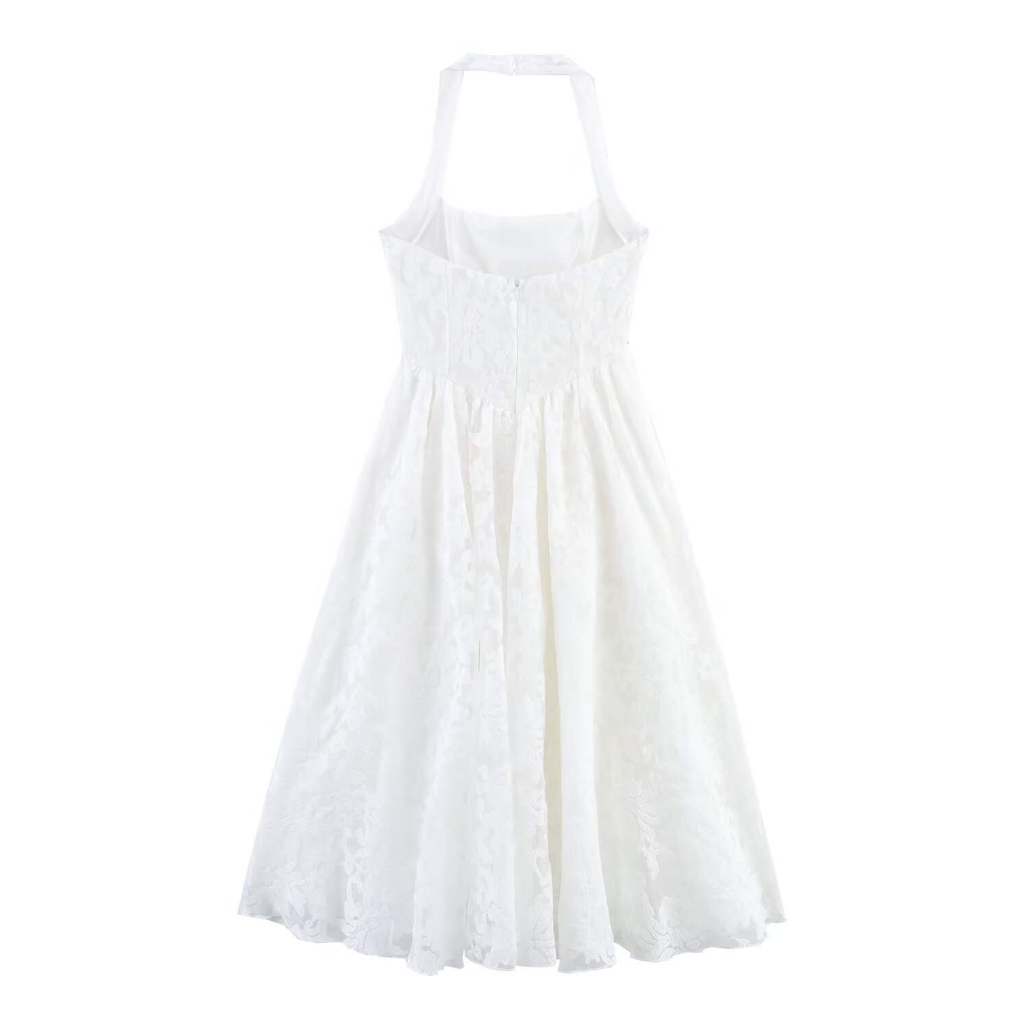 Women's Halter Open-Back A-Line Long Dress