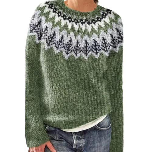 Women's Striped Paw Print Tribal Graphic Crewneck Sweatshirt