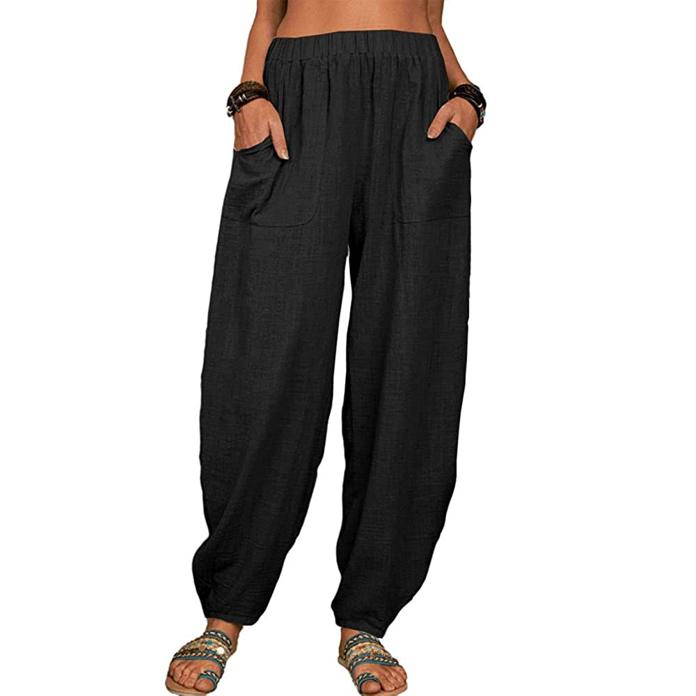 Women's Loose Cotton Harem Lounge Pants
