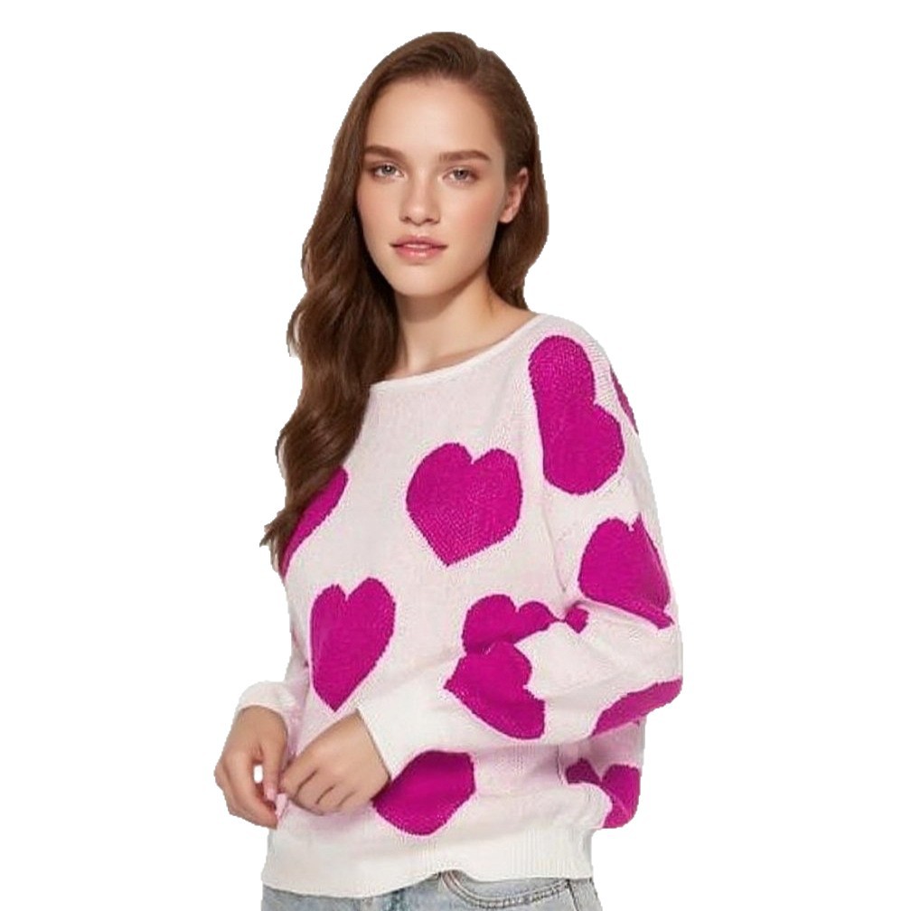 Women's Off-Shoulder Knit Sweater Loose Lazy Style Short Long Sleeve Pullover