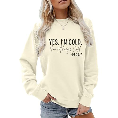 Women's Cold Letter Print Crewneck Sweatshirt