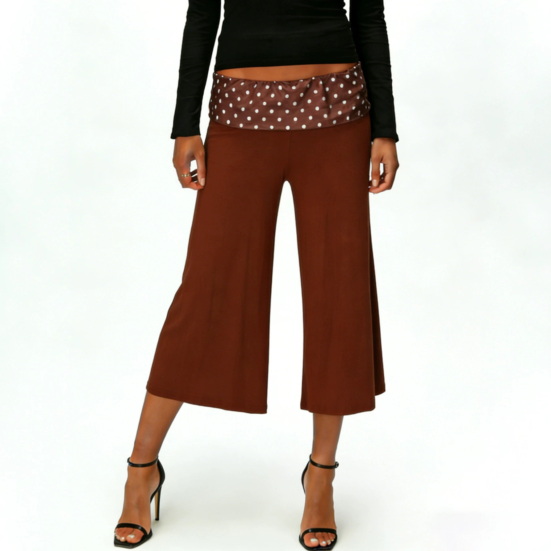 Women's Casual Capri Pants Loose Fit Polyester
