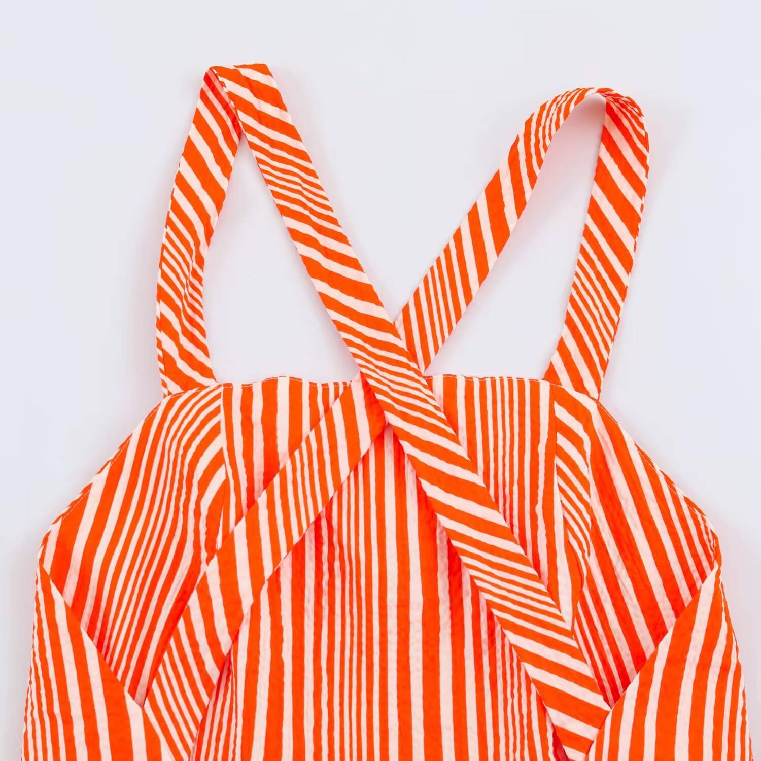 Striped Sleeveless Square Neck Long Dress