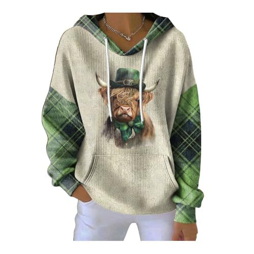 Women's Bull Head Animal Print Casual Hoodie