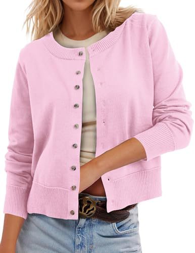 Women's Polka Dot Print Button Cardigan Sweater