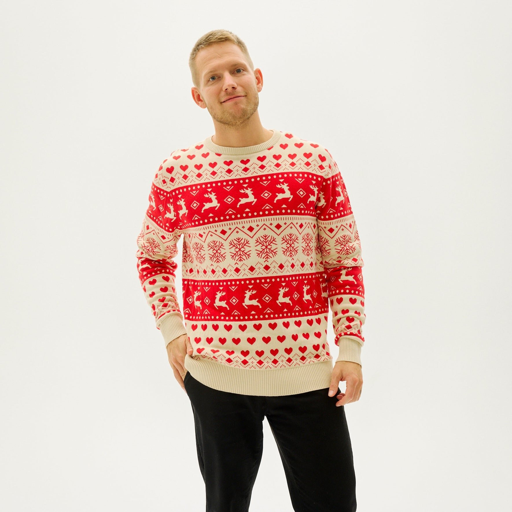 Christmas Jacquard Knit Sweater Family Matching Outfit Long Sleeve
