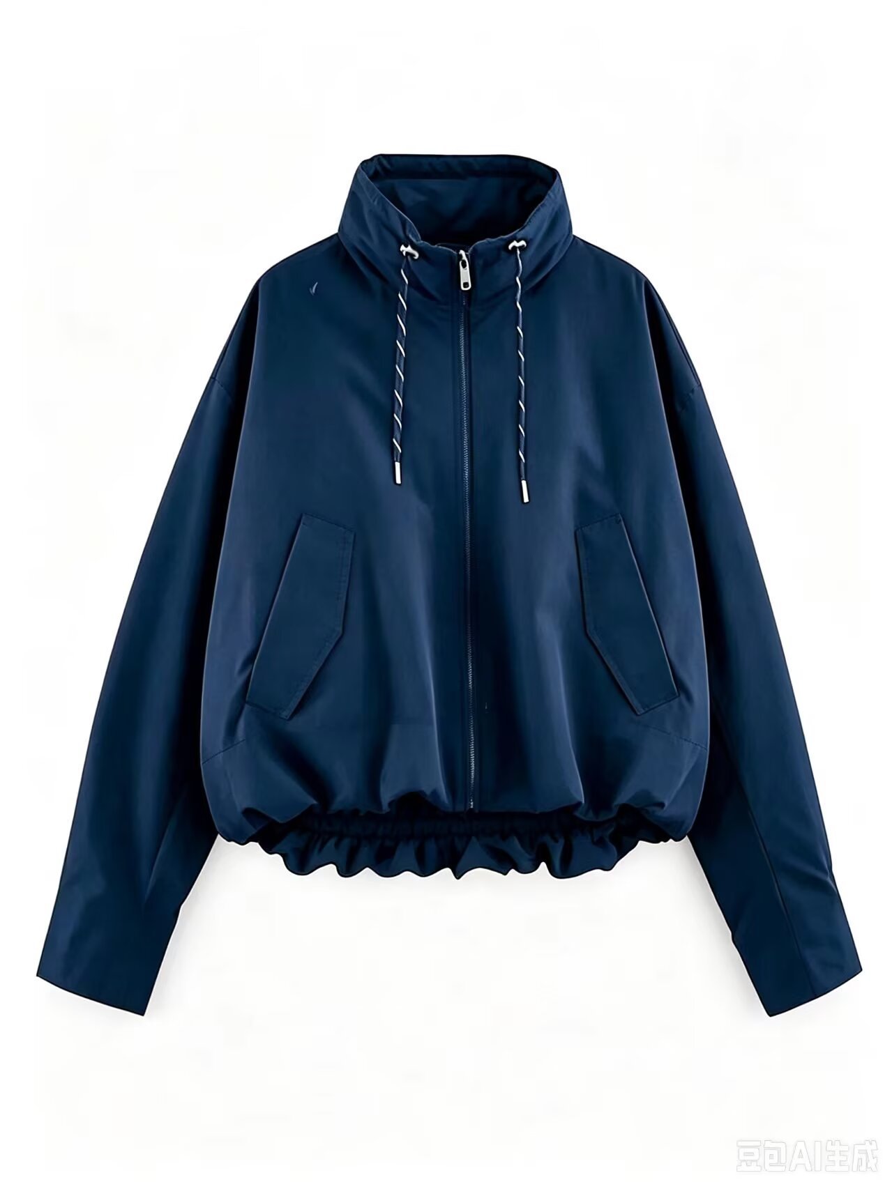 Women's Hooded Drawstring Loose Casual Jacket
