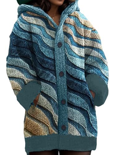 Women's Floral Print Button-Down Cardigan Sweater