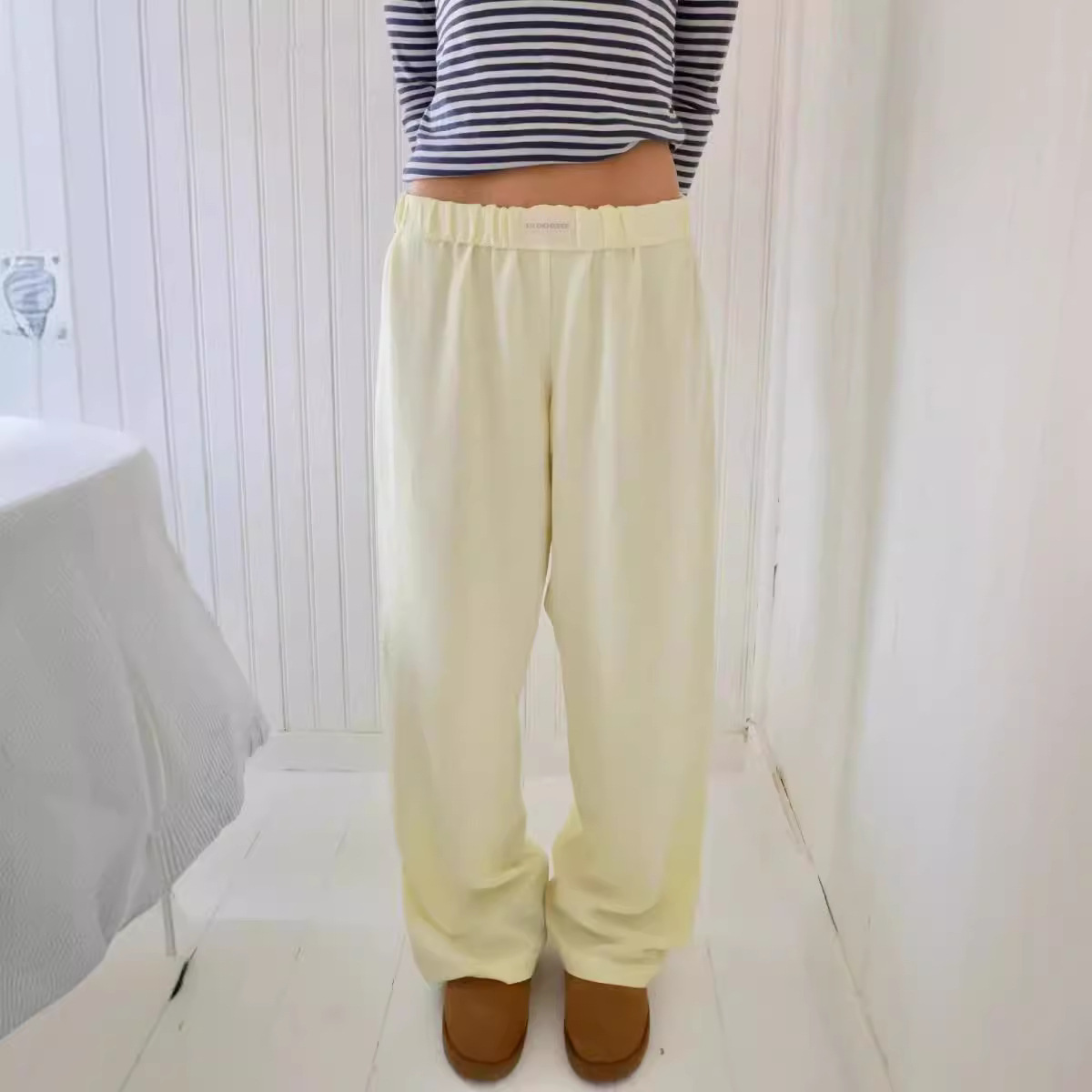 Women's Striped Wide-Leg High-Waist Casual Pants