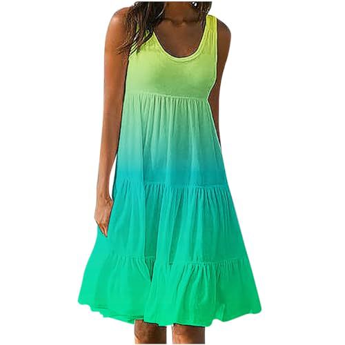 Women's Floral Print Ruched Bodycon Midi Dress Sleeveless Round Neck