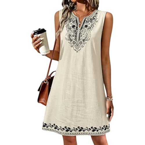 Women's Elegant Floral Print Ruched Sleeveless Midi Dress