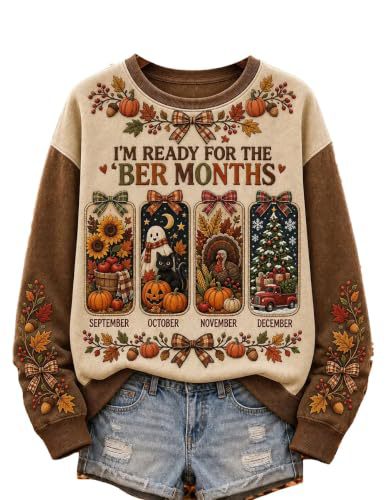 Evil Pumpkin Smiley Face Print Crewneck Long Sleeve Pullover Sweatshirt