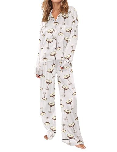 Women's Cuban Collar Print Long Sleeve Shirt Set