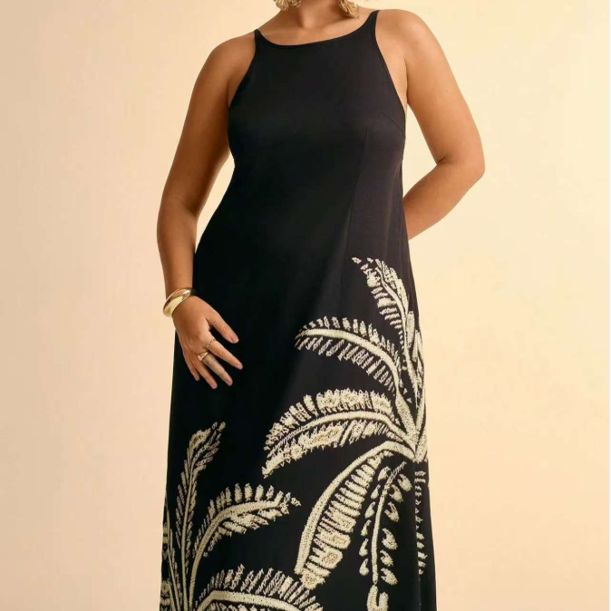 Custom Print High-Waist Sheath Dress for Women