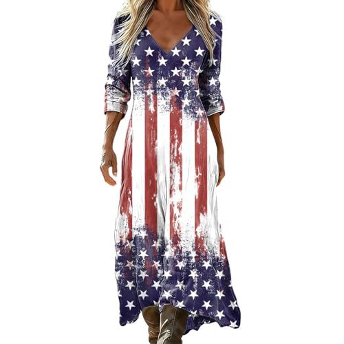 Women's Striped Floral Print Ruched Midi Dress