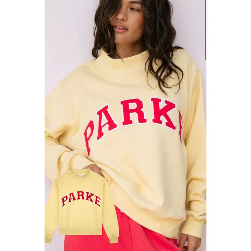 Embroidered Letter Crewneck Long-Sleeve Pullover Sweatshirt for Women