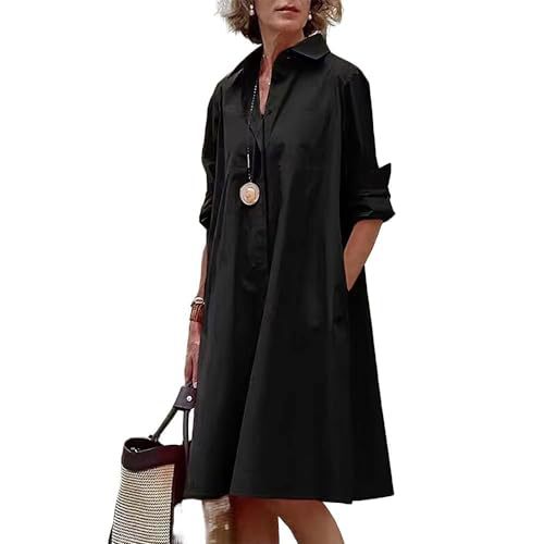 Women's Floral Print Lapel Collar Sheath Dress