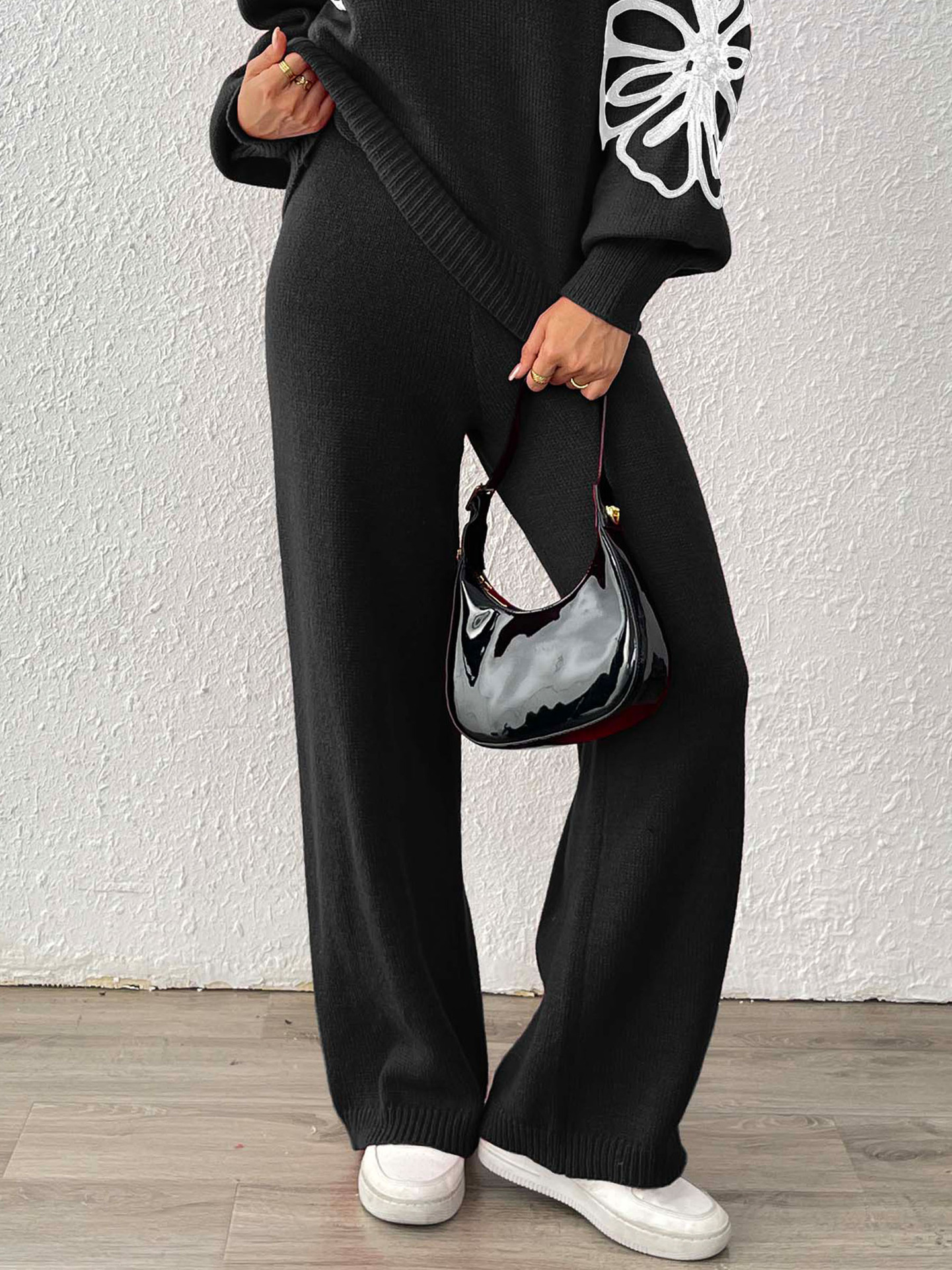 Women's High-Waist Straight Wide-Leg Pants