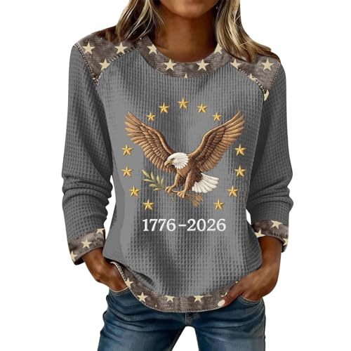 Women's Eagle Letter Print Crewneck Sweatshirt