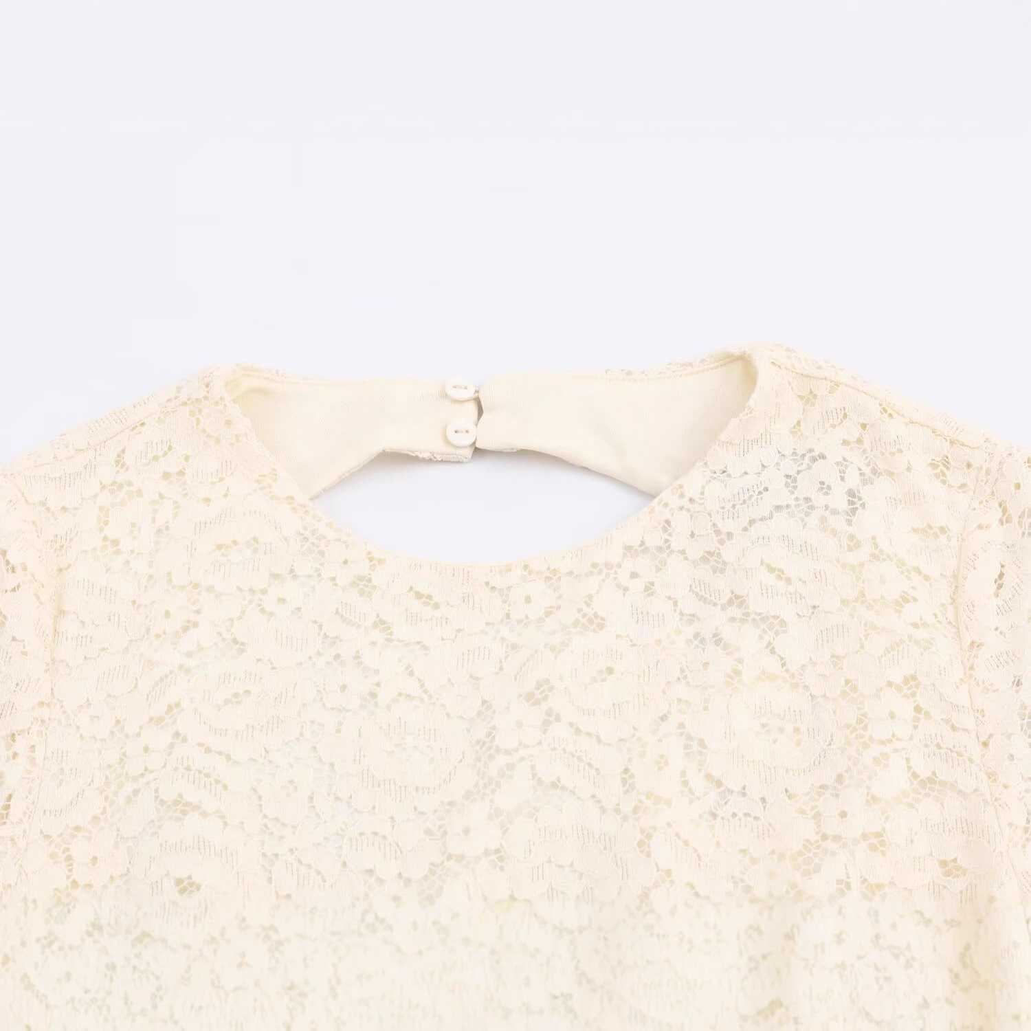 Women's Lace Open-Back Short Dress with Ruching