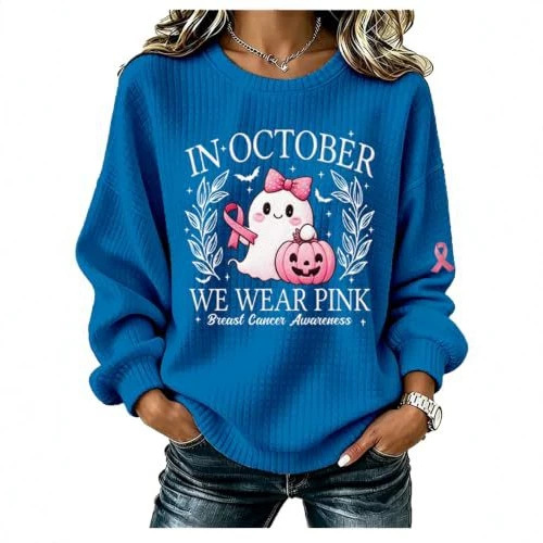 Women's Pumpkin Ribbon Halloween Print Casual Sweatshirt