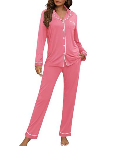 Women's Cuban Collar Polka Dot Print Long Sleeve Shirt Set