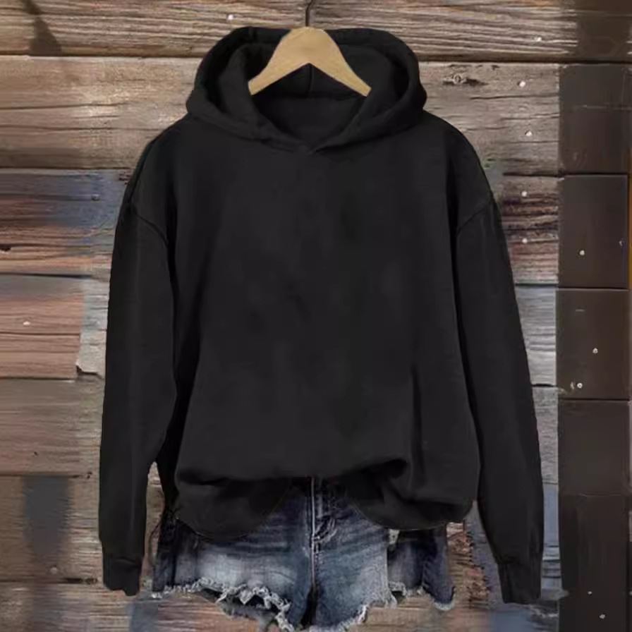 Women's Custom Print Hoodie Pullover Loose Fit Streetwear