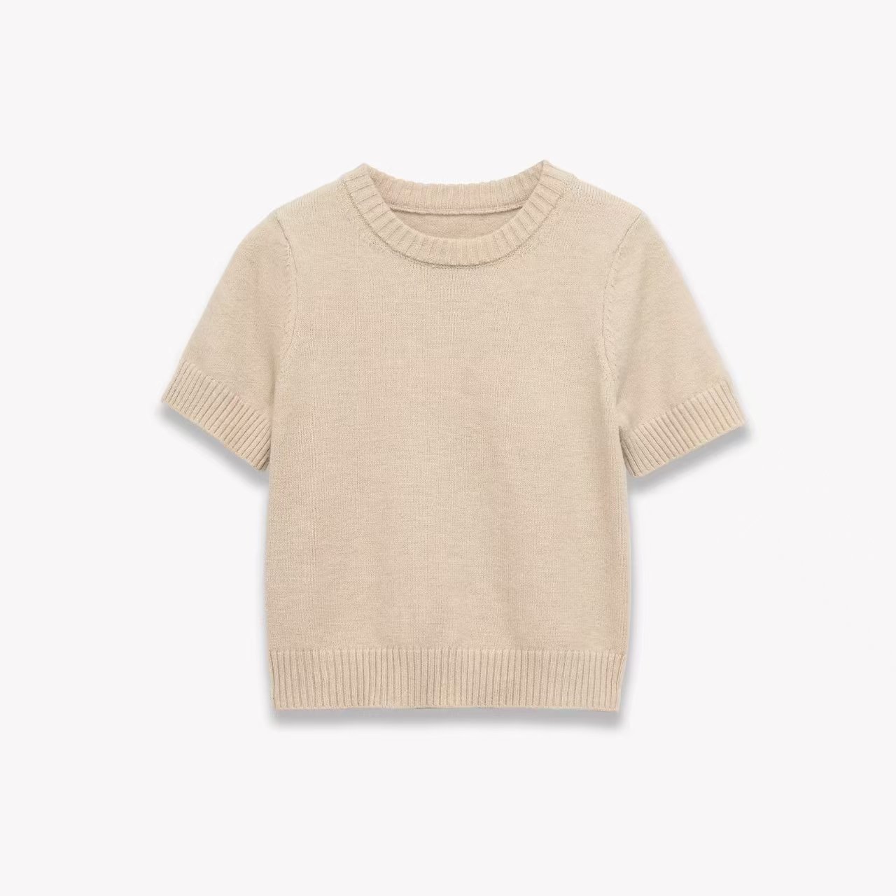 Women's Crewneck Short Sleeve Knit Top