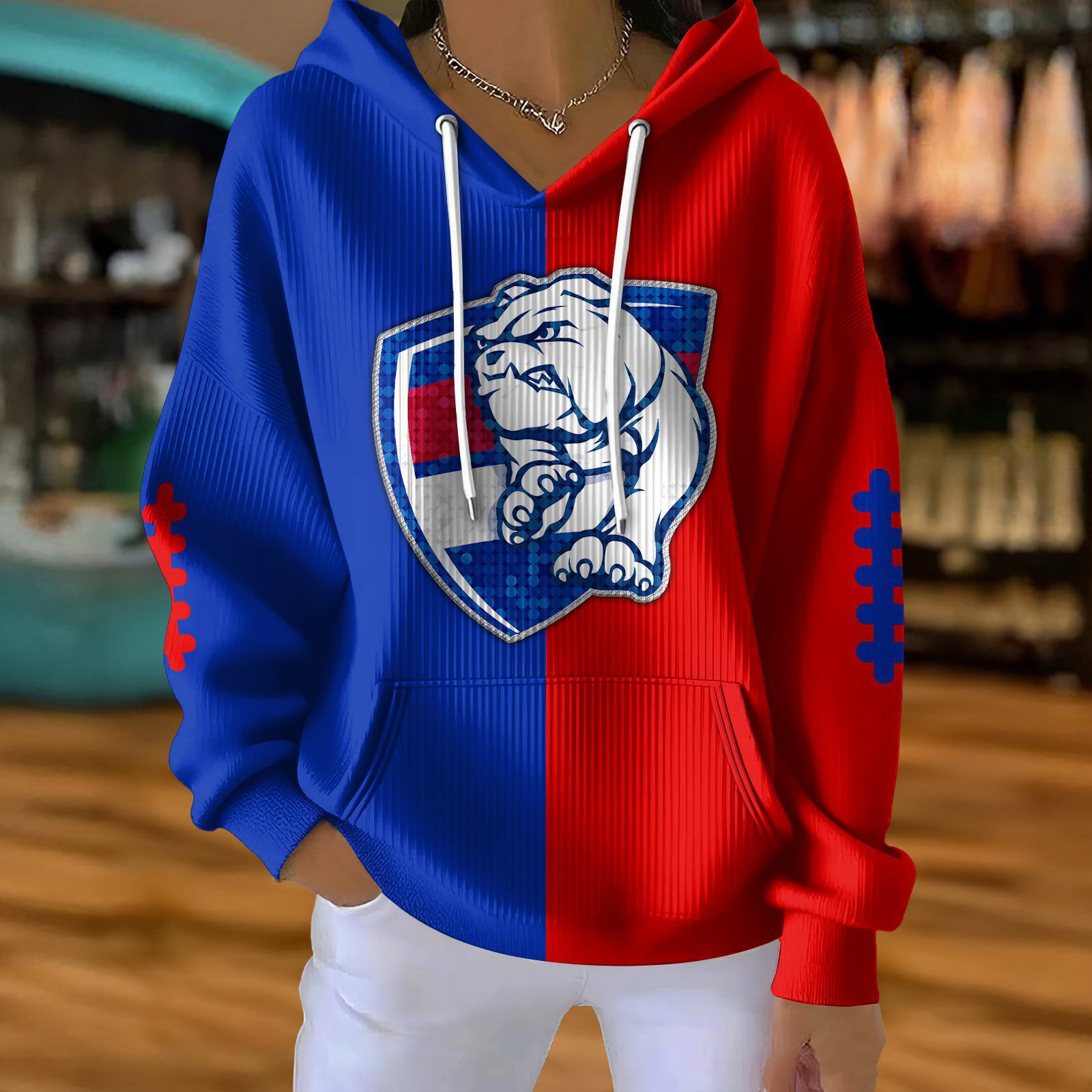 Women's American Sports Graphic Print Casual Hoodie