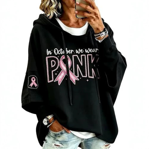 Women's Ribbon Letter Print Crewneck Sweatshirt