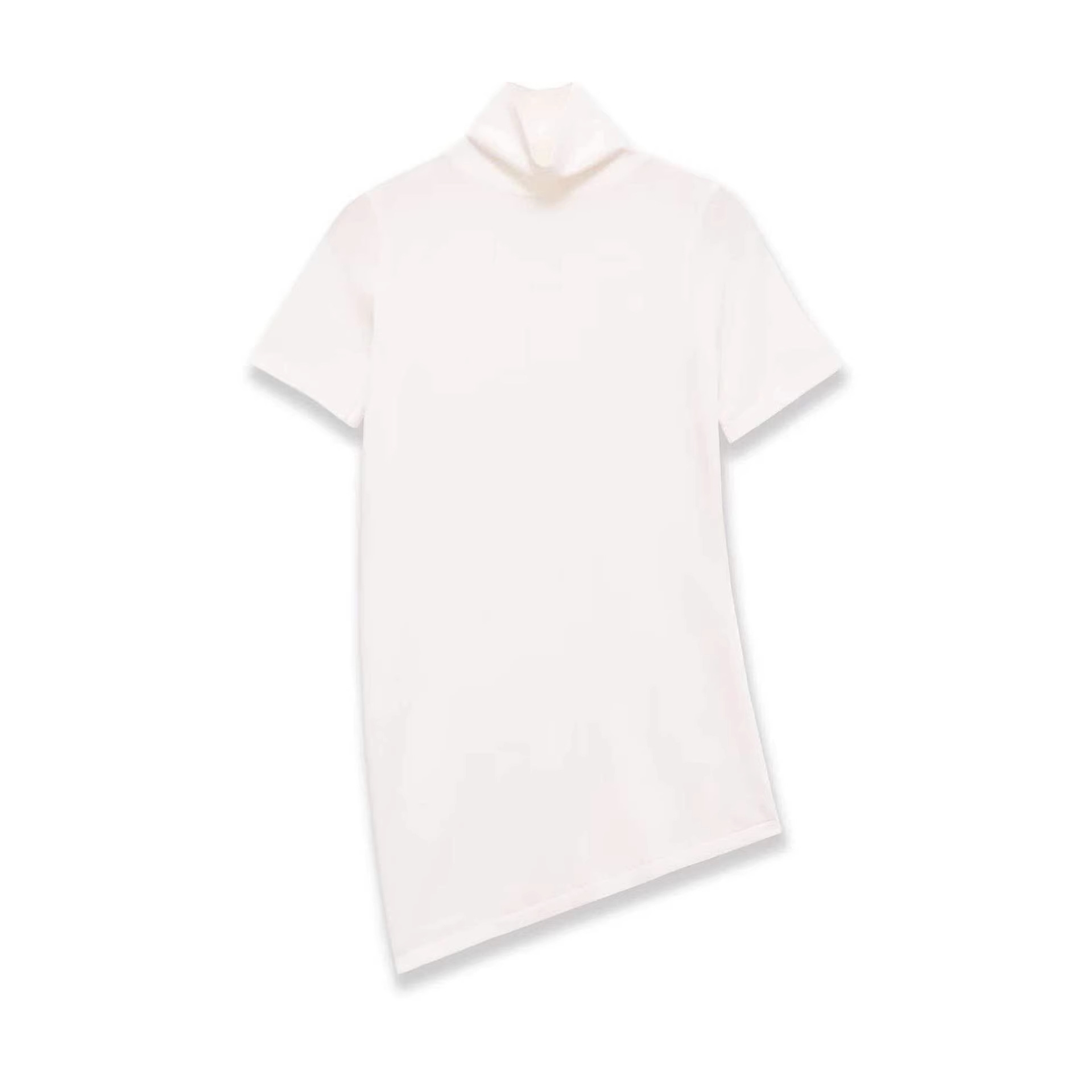Women's Retro High Neck Short Sleeve Knit Top