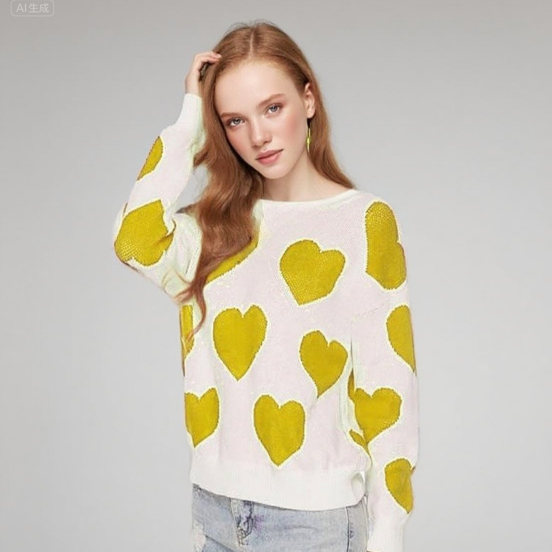 Women's Off-Shoulder Knit Sweater Loose Lazy Style Short Long Sleeve Pullover