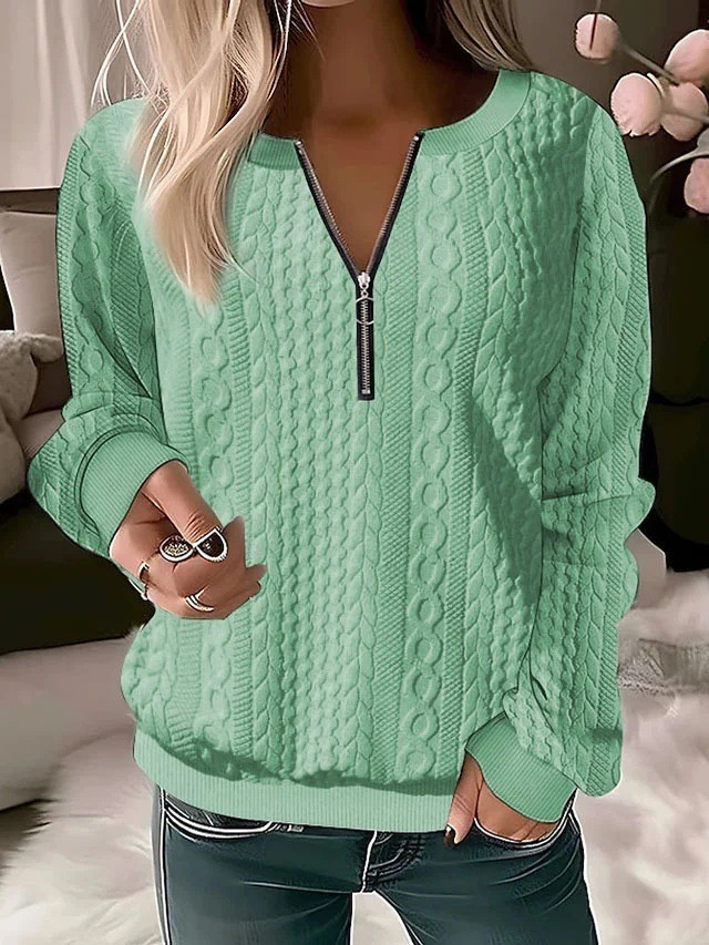 Women's Quilted Zip-Up Hoodie Sweatshirt Jacket