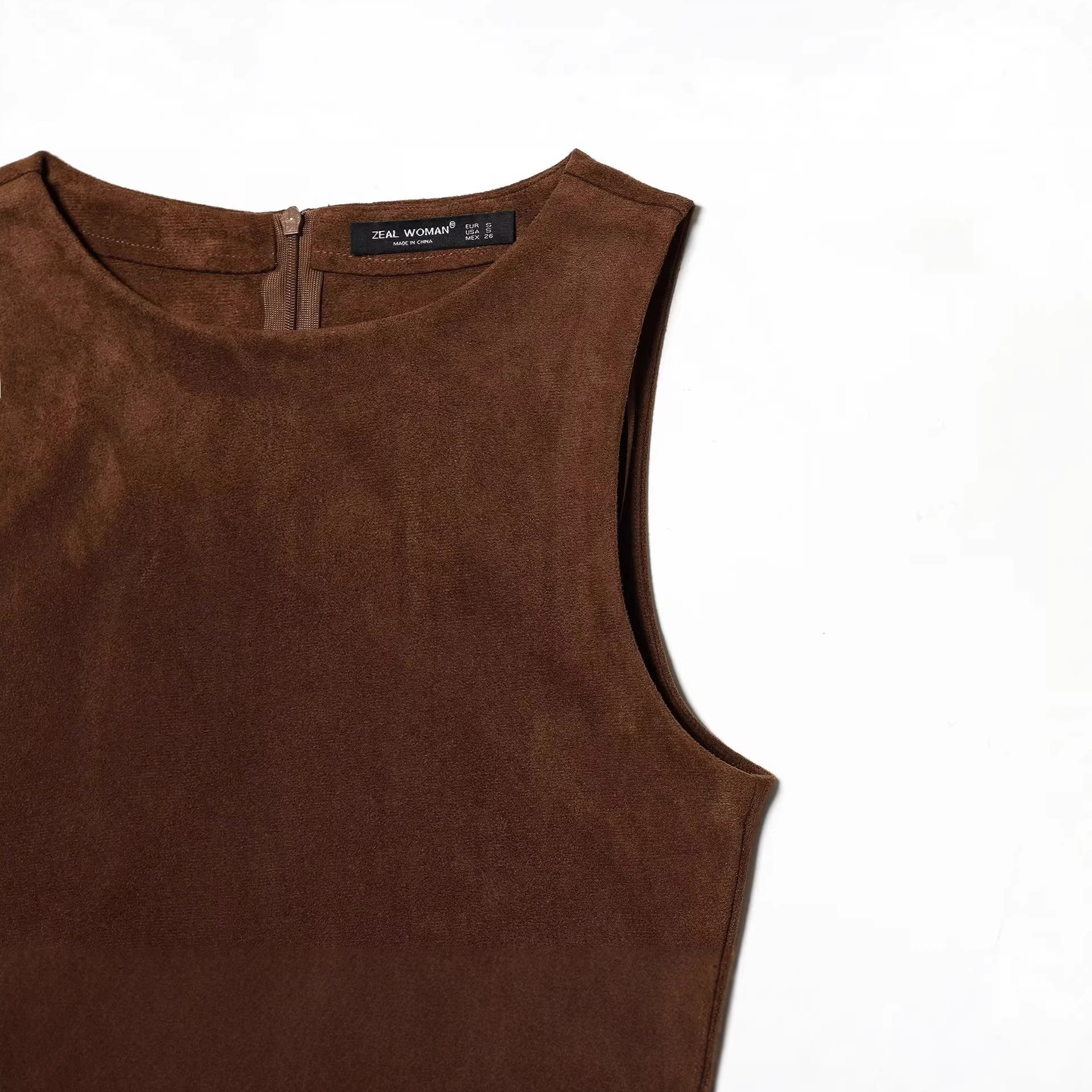 Women's Off-Shoulder Suede-Feel Short Dress