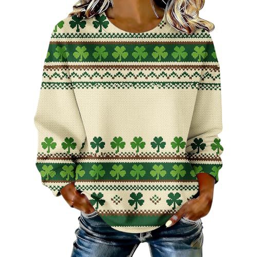 Women's Clover Print Casual Hoodie